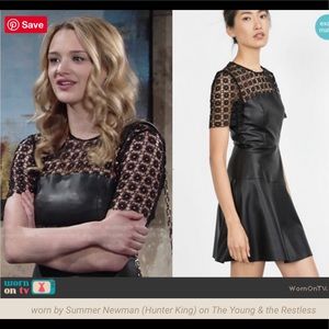 Zara Black Leather Dress